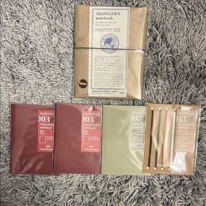 Traveler's Company Brown Notebook + Inserts Bundle